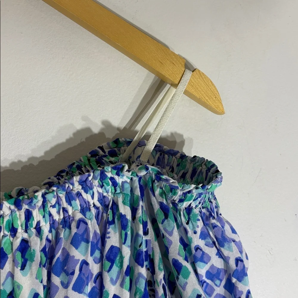 Lilly Pulitzer Nevie Off The Shoulder blue pineapple Dress size medium - Picture 6 of 13